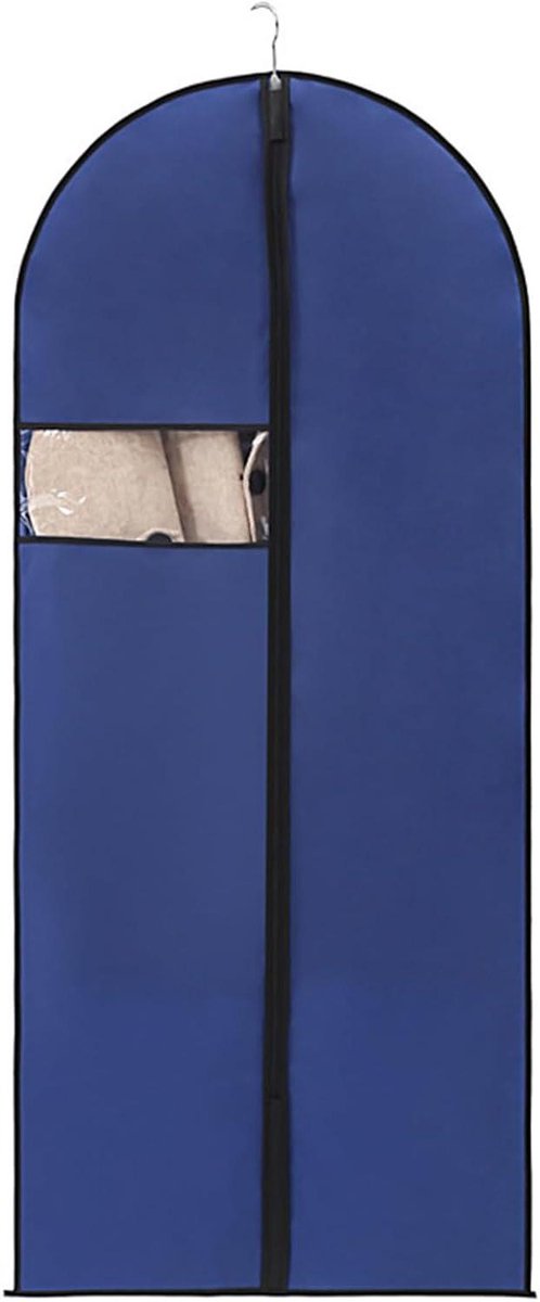 Kledinghoezen Set - Beschermhoezen Rits - Kleding Opbergen - Stofwerend Ademend - 3 stuks 60x120cm - Donkerblauw