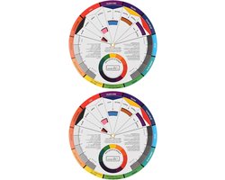 Verfmengwielen Set - Kleurencirkel - Kleuren Mengen - Dubbelzijdig - 14 cm - Multi