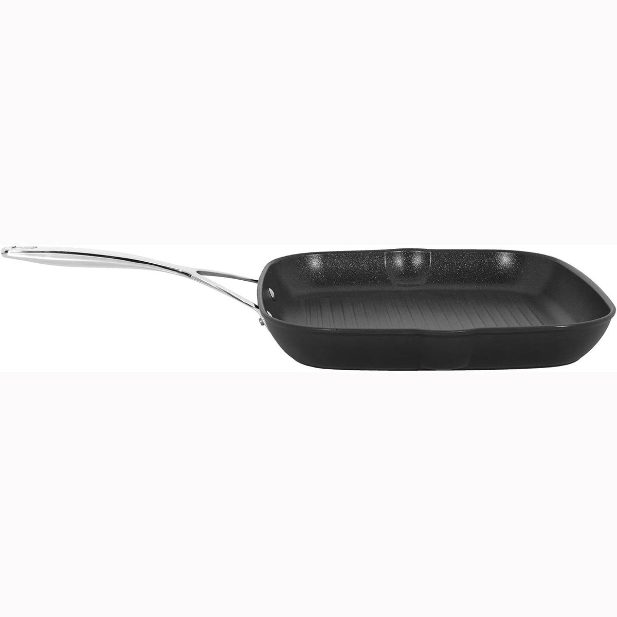 Grillpan Aluminium Koekenpan Grill Gerechten Bakken 5-Laags Ti-X Anti-aanbaklaag 28 cm Zilver