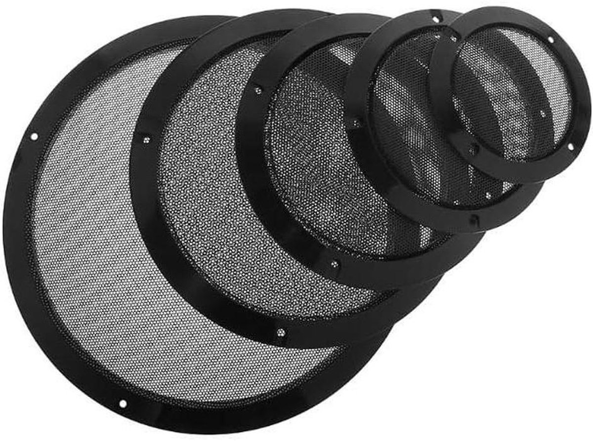 Luidspreker Grill - Speaker Stof - Audio Bescherming - Krasbestendig Ontwerp - 2 Stuks - Zwart