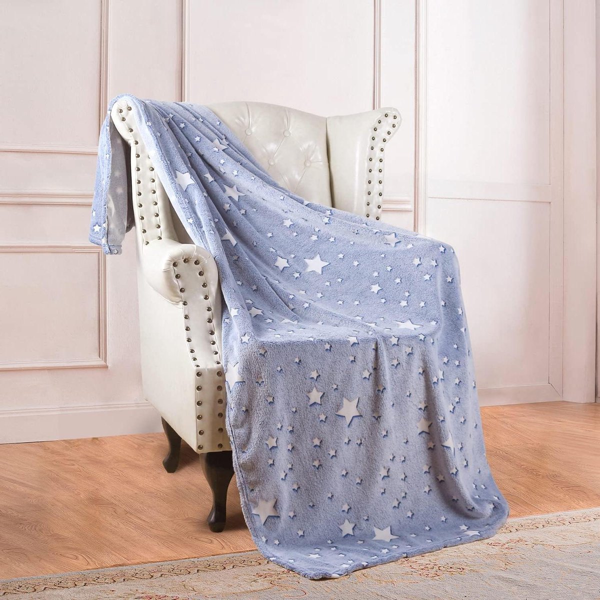 Glow in the Dark Deken - Sterren deken - Zachte warmte - Zelf oplaadbaar - 152x127cm - Kleur 6