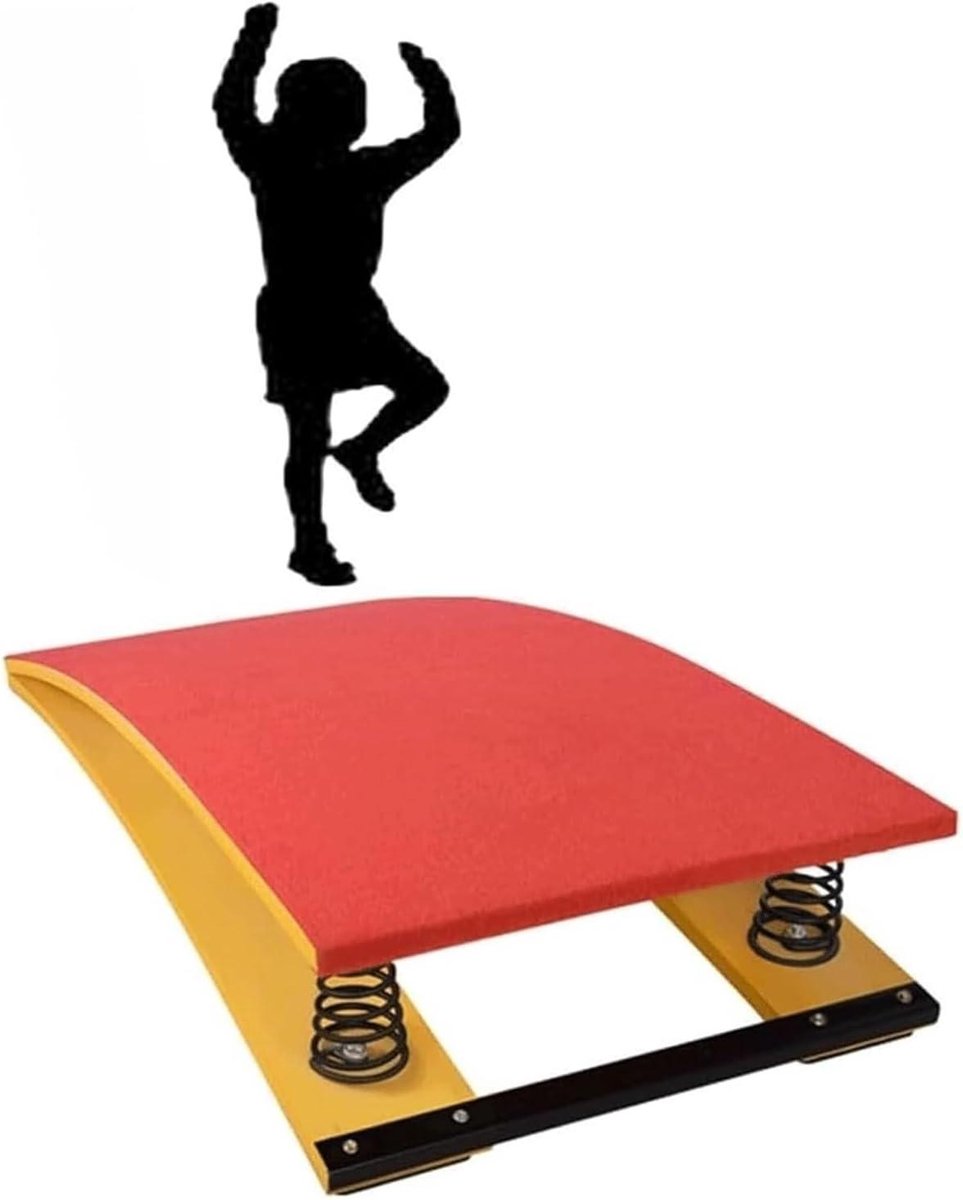 Gymnastiek Springplank - Turnplank Springtrainer - Sport Training - Antislip Bodem - 2 veren - Zwart