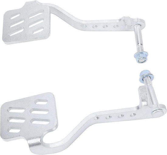 Kart Pedaal Set - Rem Gas - Kart Rijden - Antislip Ontwerp - Complete Kit - Zilver — afbeelding 2