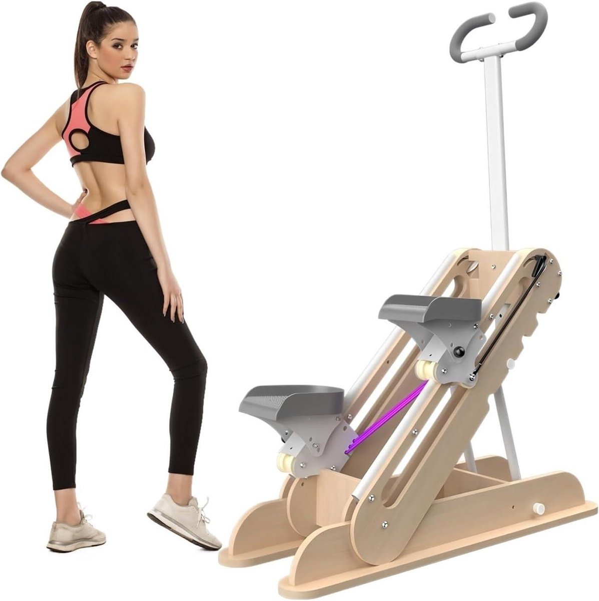 Opvouwbare Trapstepper - Verticale Klimmer - Thuis Cardio - Stille Werking - Verstelbaar - Zwart