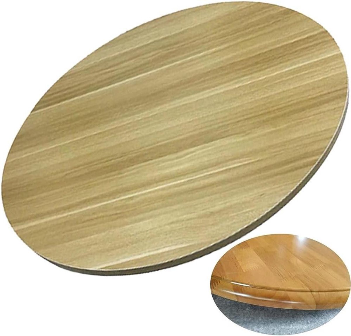 Houten Draaitafel - Draaiblad Serveerplateau - Eten Delen - 360 Graden Rotatie - 50 cm - Walnoot