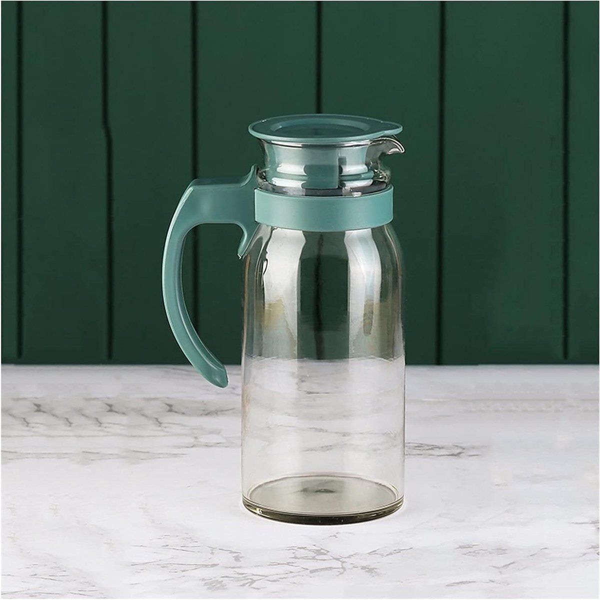 Glazen Waterkan - Koude Ketel - Dranken Serveren - Anti-verbranding Handvat - 800ml - Groe