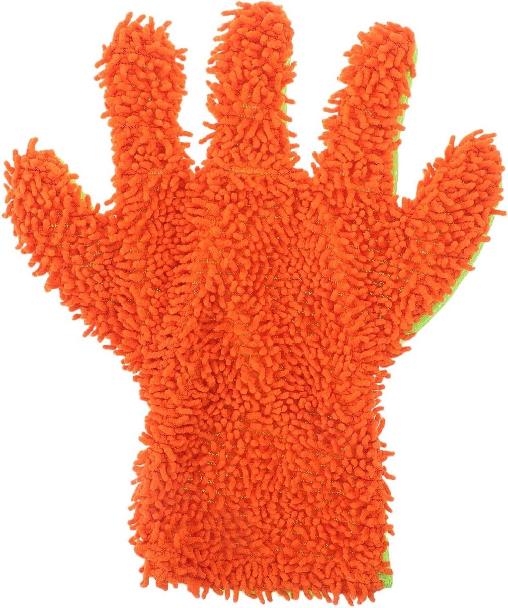 Reinigingshandschoen Auto - Pluche Schrobhandschoen - Auto Interieur Reinigen - Beschermt Lak - 28 x 22 cm - Meerkleurig