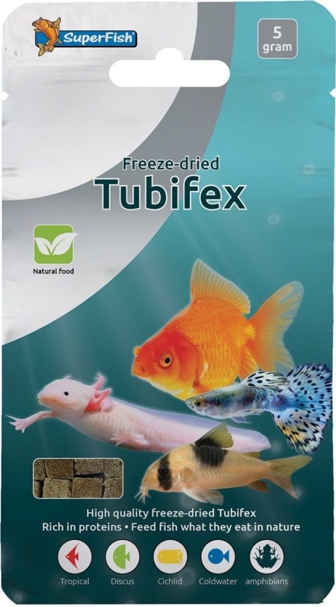 Superfish Tubifex - Gedroogde Tubifex Blokjes