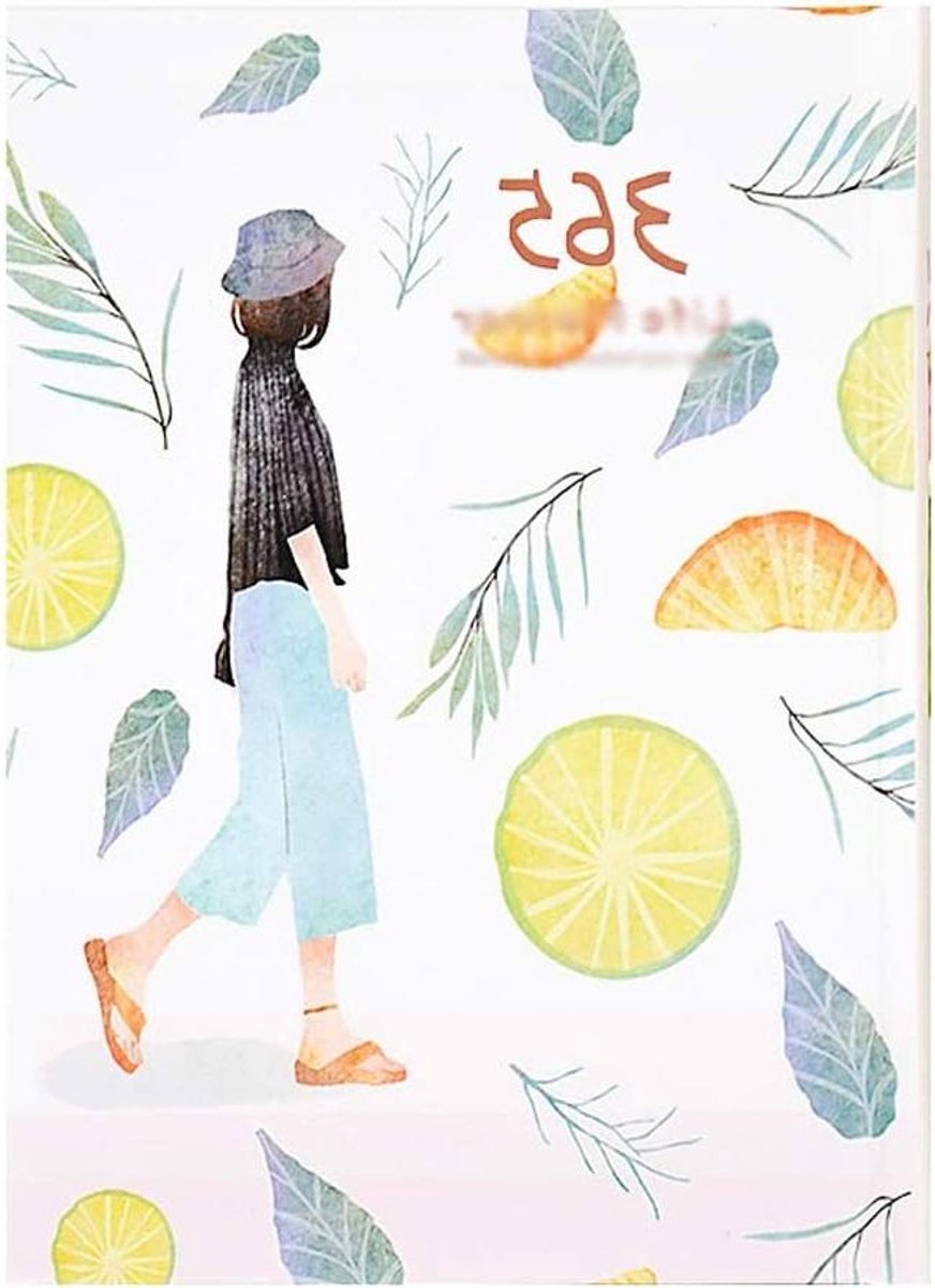 Notitieboekje - Dagboek Agenda - Tijdmanagement Planning - Draadgebonden Binding - 13x18 cm - Lemon Girl