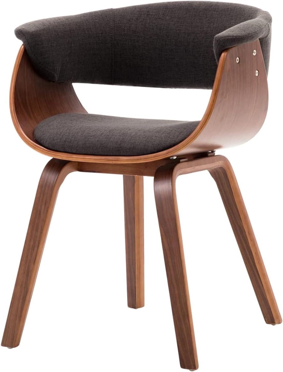Eetkamerstoel - Keukenstoel Stoel - Comfortabel Zitten - Gebogen Houten Frame - 59.5x51x72