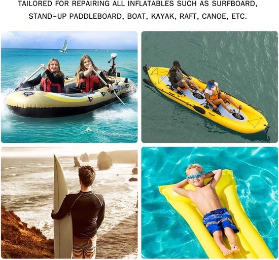 Reparatieset Boot - PVC Patch Kit - Watersport Onderhoud - Sterke Waterdichte Lijm - 19 x 6 cm - Meerdere Kleuren — afbeelding 5