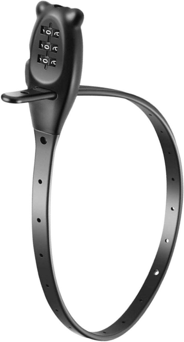 Helm Kabel Slot - Cijferslot Beveiliging - Diefstal Voorkomen - Sleutelloos Toegang - 25.5 cm - Zwart