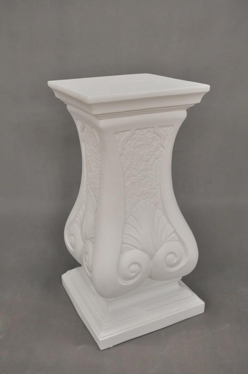 Decoratieve Zuil - Standaard Display - Huis Decoratie - Stabiele Constructie - 63 cm Hoog - Wit