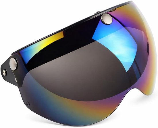 Universele Retro Motorhelm Visor voor Half Face Helmen - Winddicht en Beschermend Accessoire voor Motorrijders