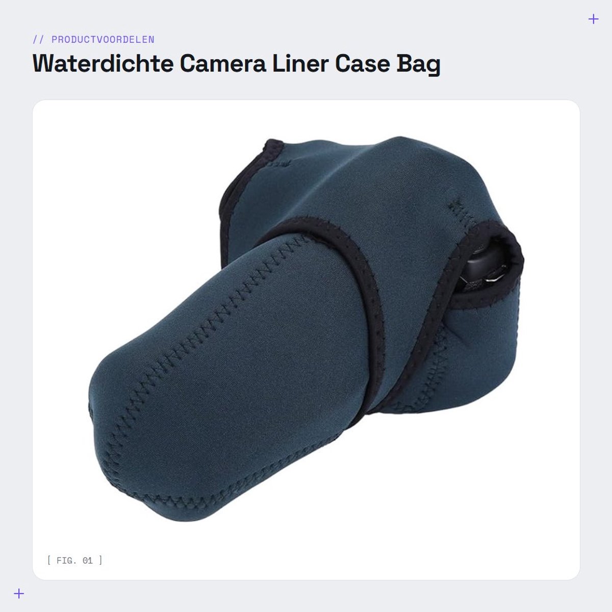 Dailygoods- Camera Hoes Waterdicht - Nylon - Geschikt voor SLR/DSLR - Afmetingen 21x19x3 cm - Lichtgewicht 91 g - Perfecte Bescherming - Camera Tas