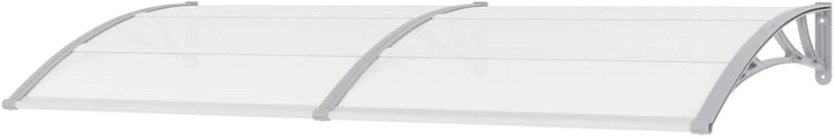 Deur Luifel - Regenkap Buiten - Bescherming tegen Regen - Transparant Polycarbonaat - 240x80cm - Grijs