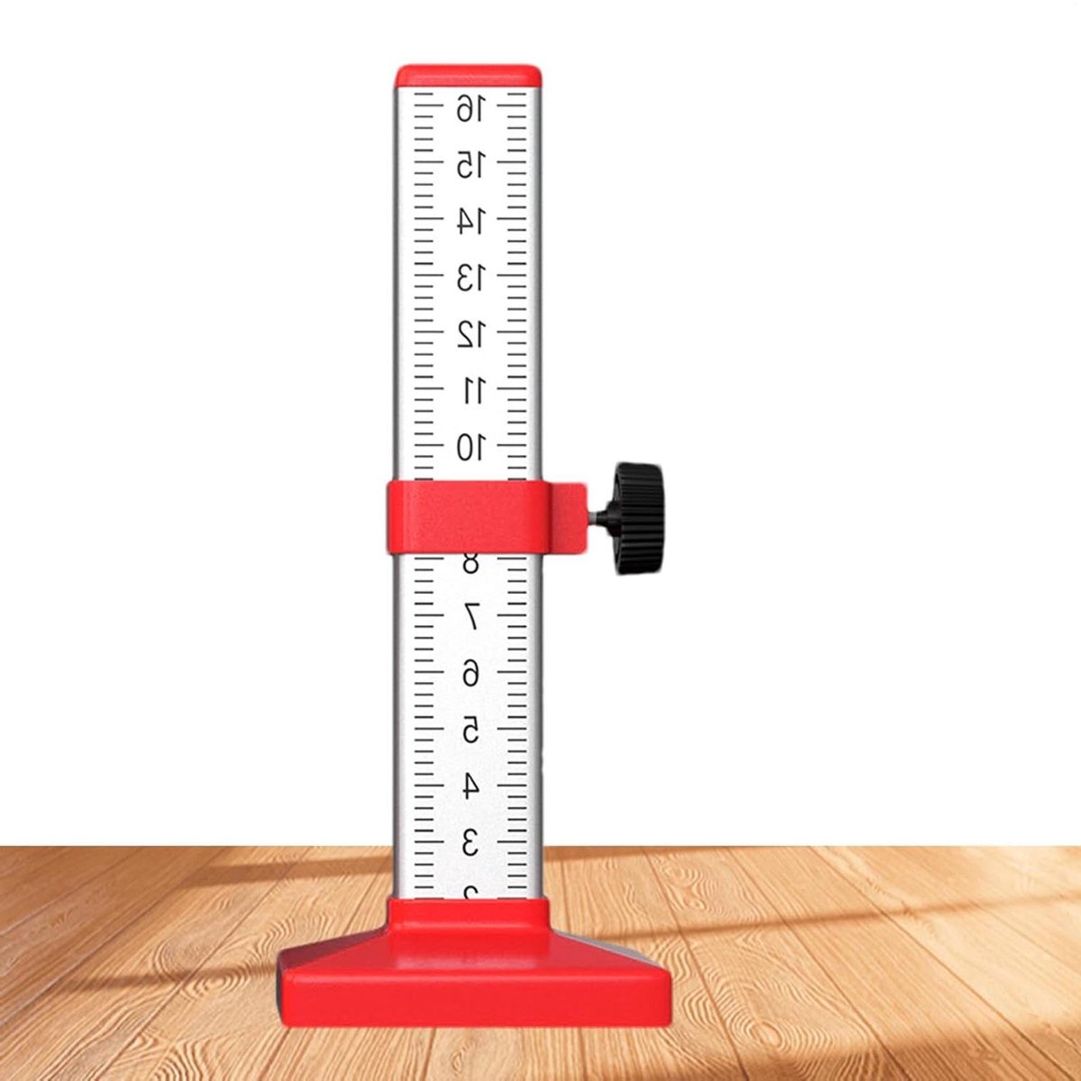 Tegel positioneringsgereedschap - Nivelleringsmeetliniaal - Nauwkeurig plaatsen - Dubbelzijdige schaal - 18 cm lengte - Grijs