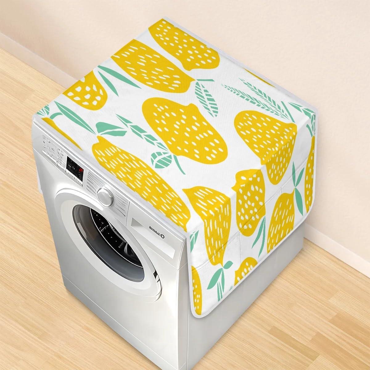 Wasmachine Drogerhoes Apparaat Cover Apparaten Beschermen Met 6 Opbergvakken 117 x 46.5 cm Fruit Citroen