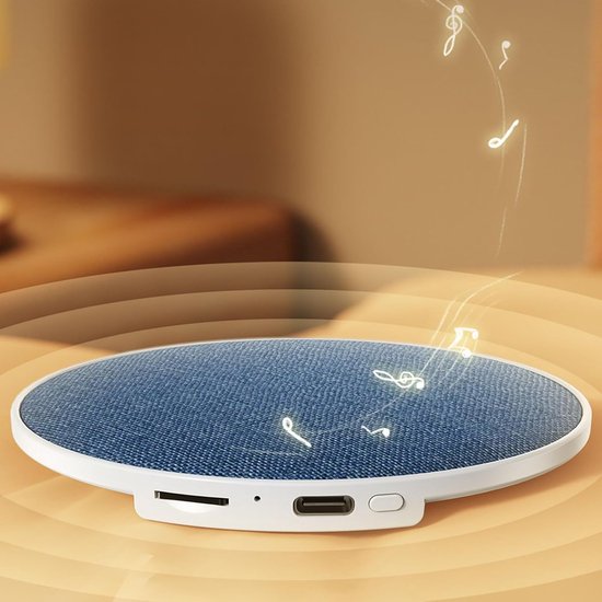 Slaapkussenluidspreker - Platte speaker - Rustig slapen - Met witte ruis - 12 x 12 cm - Zwart — afbeelding 5