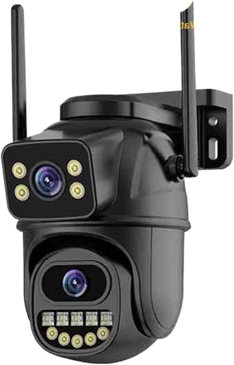 Buitenbeveiligingscamera - WiFi Camera IP Camera - Huisbeveiliging - Dubbele Lens PTZ - 4MP - Wit