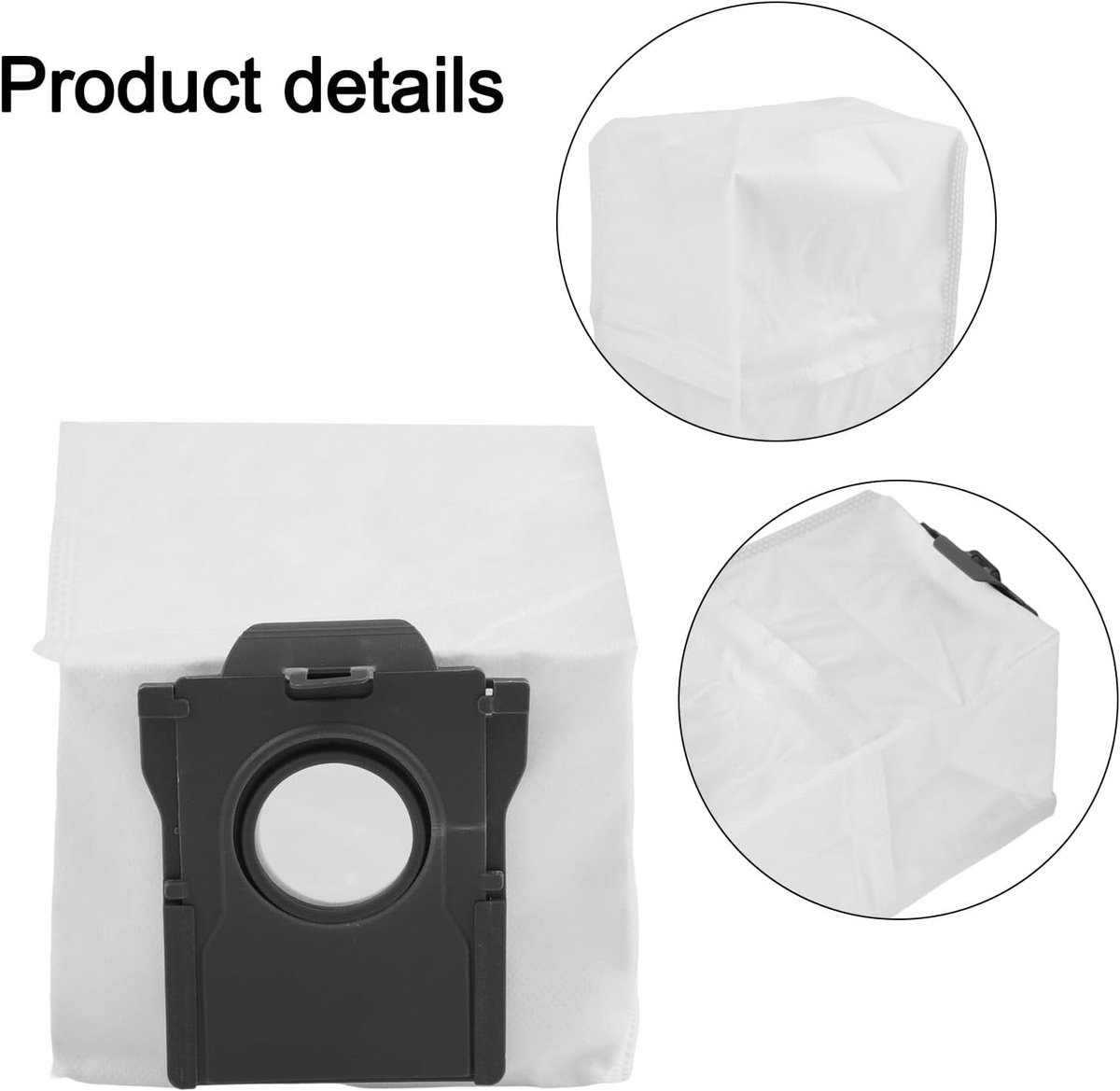 Stofzuigerzakken, 4-laags filtratie niet-geweven stof stofzakken voor Roborock X30/X40/X50/Mova L10s/L30s/L40/Trouver S10, vervangende onderdelen met hoge capaciteit