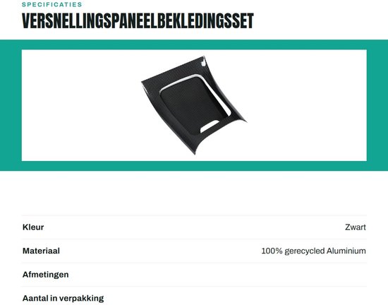 VT Goods - Versnellingspaneelbekledingsset - Koolstofvezelstijl - Perfecte montage - Lichtgewicht - Duurzaam - Geschikt voor C-Klasse W206 - 2021-2023 van vt — afbeelding 3