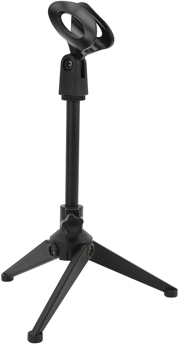 Dailygoods- Microfoonstandaard Opvouwbaar - Bureau/desktop microfoonstandaard - Verstelbare Hoogte - Microfooncliphouder - Afneembaar Ontwerp - Schokbestendig - Microfoonstatief
