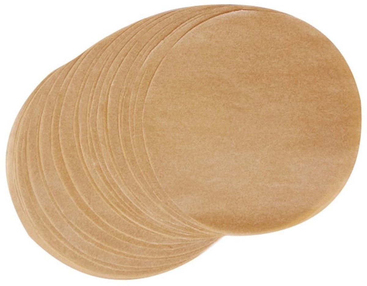 Dailygoods- Bakpapier Hittebestendig - Bakpapier voor Airfryer - Bakpapier Vellen 100 Stuks - Rond Perkamentpapier Ø 18 cm - Antiaanbaklaag - Geschikt voor Oven en Grill - Pergamijnpapier