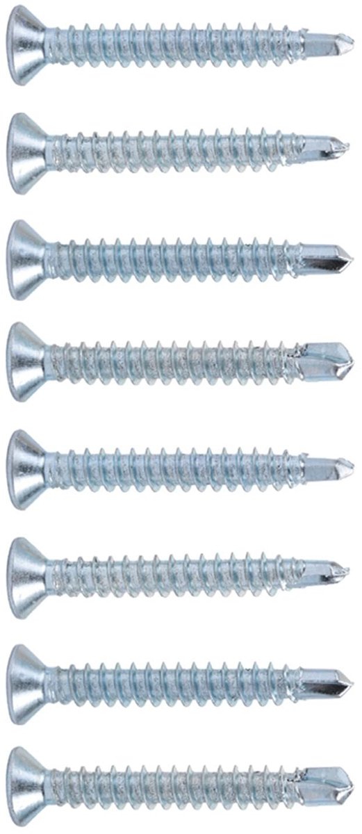Dailygoods- Schroeven Set - 50 Stuks - Zelfborend - Plat Verzonken - Roestvrij Staal - Voorplaatbevestiging - Hoge Kwaliteit - Zelftappende Schroeven