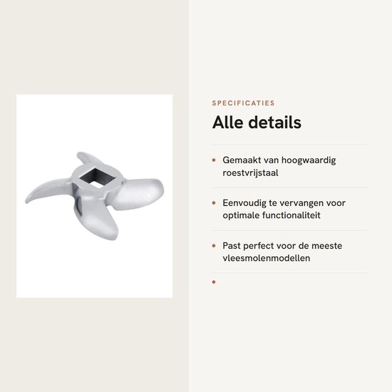 Dailygoody - Vervangingsmes voor Vleesmolens - Staal - Duurzaam en — afbeelding 5