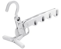 Dailygoods- Droogrek Stevig - Opvouwbaar - Draagbaar - 5 Ophanggaten - Voor Over de Deur - Duurzaam Kunststof - Kledingrek