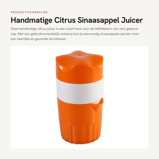 Dailygoods- Citruspers Handmatig - Citruspers RVS - Citruspers Hand - Multifunctioneel - Draagbaar - Voedselveilig ABS-Materiaal - Fruitpers van Dailygoods — afbeelding 5