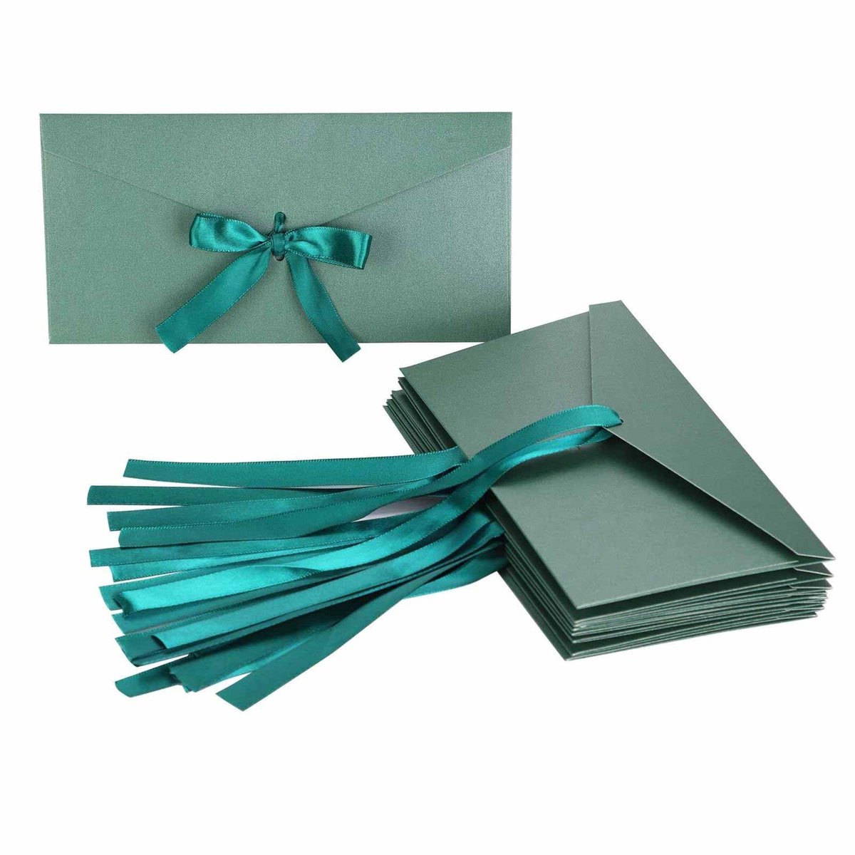Dailygoods- Enveloppen 10 Stuks - Parelmoer Papier - Kraftpapier - Bruiloft/Verjaardagskaart - Uitnodigingen - Stevig - 22x10,8cm - Cadeau-enveloppen
