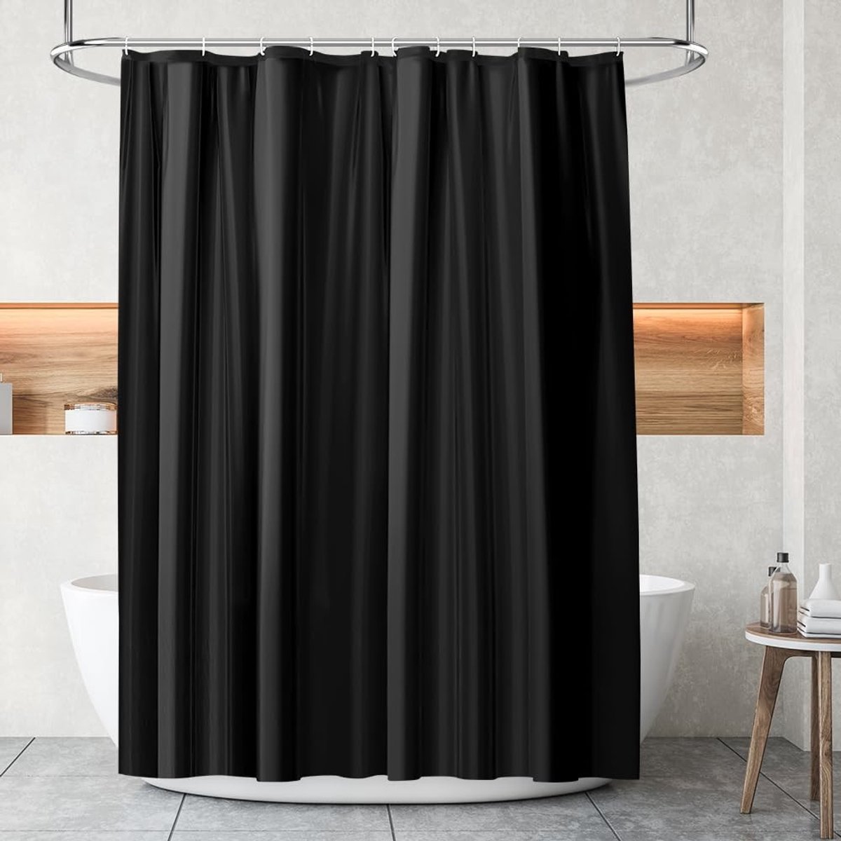 Dailygoods- Douchegordijn Waterdicht - Douchegordijn Anti Schimmel - PEVA Materiaal - 180x180 cm - Inclusief 12 Haken - Sterk en Duurzaam - Badgordijn