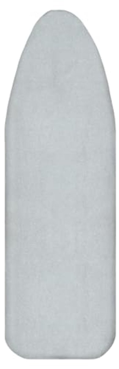 Strijkplankhoes Katoen 130x40 cm - Geschikt voor Planken 125-130 cm x 35-40 cm - Met Elastische Band en Klittenband - Zilver.