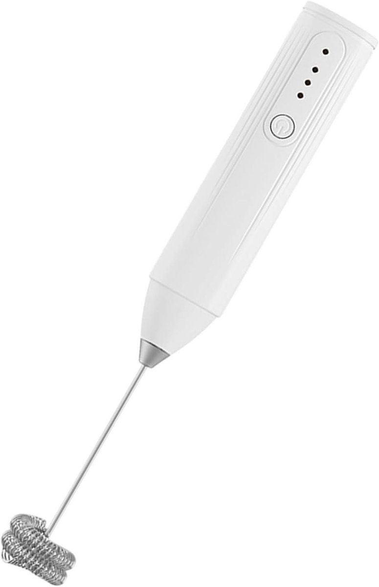 Koffieopschuimer Melkopschuimer Drankmixer Koffiebereiding 3 Snelheden 22 cm Wit