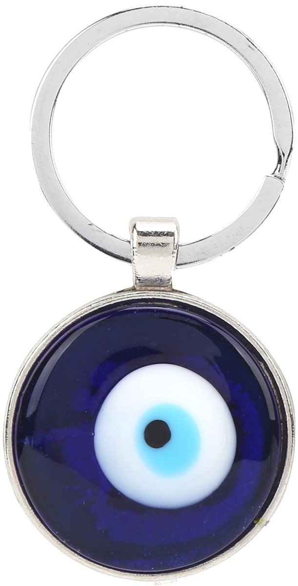 Dailygoods- Sleutelhanger Duurzaam - Turks Blauw Oog - Tassdecoratie - Geluksbrenger - Uniek Ontwerp - 1 Stuk/pak - Sleutelhangerhanger