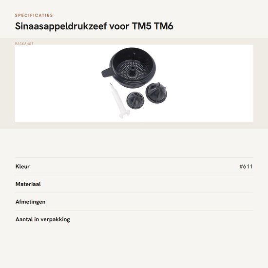 Dailygoods- Sinaasappeldrukzeef - Verbeterde veelzijdigheid - Accessoire voor TM5/TM6 - Sapper - Gebruiksgemak - Behoud van voedingsstoffen - Citrusjuicer van Dailygoods — afbeelding 3