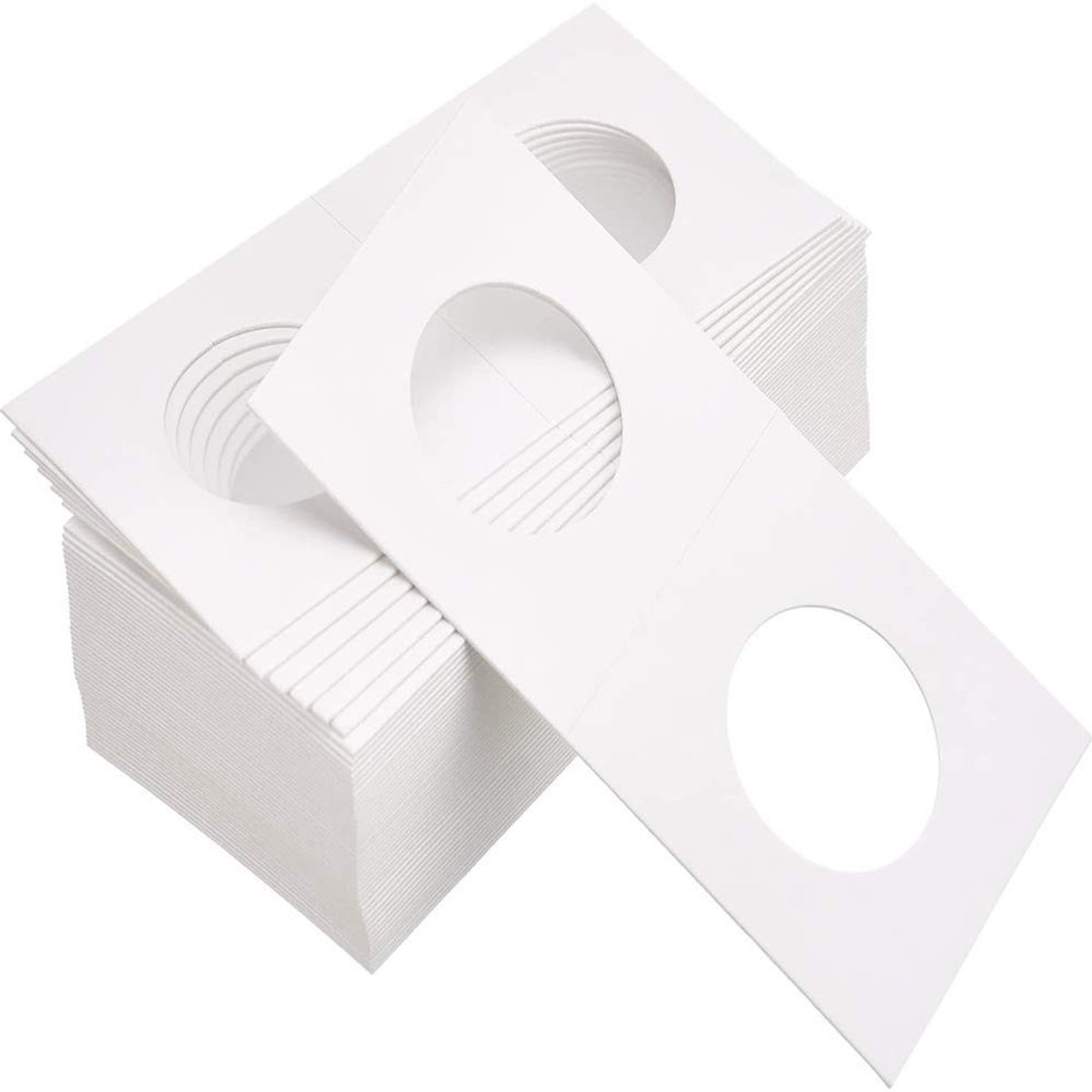 Dailygoods- Munthouder 100 Stuks - Kartonnen/ Mylar - Muntflip - 25 mm/31,5 mm - Langdurige Opslag - Bescherming Munten - Muntenhouder