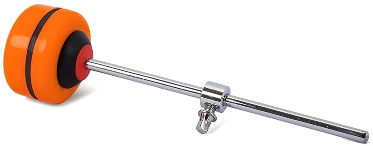 Dailygoods- Slaghamer met siliconen kop - Bassdrum Hamer - Roestvrijstalen schacht - Duurzaam gereedschap - Diameter 5 cm - Schachtlengte 15 cm - Drumhamer