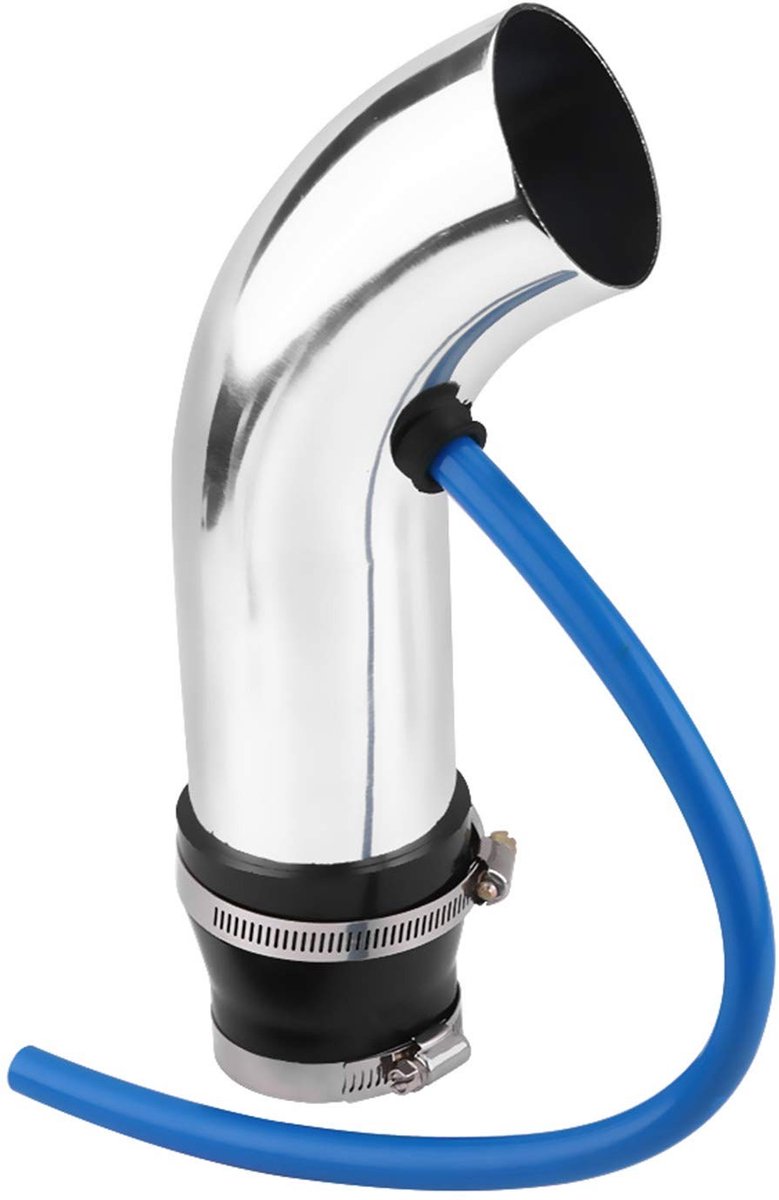 Dailygoods- Koude-Luchtinlaatleidingset 76 mm - Universele Auto - Aluminium - Filtersysteem - Buisslangset - Schokbestendig - Luchtinlaatpijp