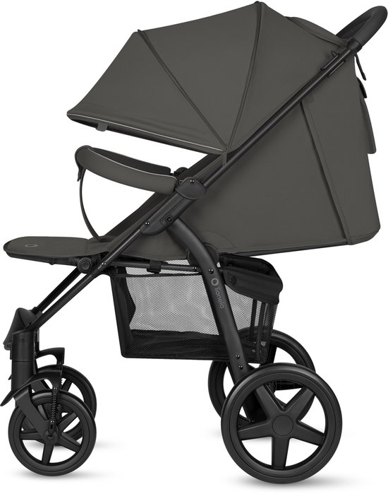 Lionelo Buggy Annet Plus – Lichtgewicht & Inklapbaar – Grote Massieve Wielen met Vering – Inclusief Voetenzak, Klamboe & Bekerhouder – Verstelbare Rugleuning & Voetsteun – Wandelwagen vanaf de geboorte tot 22 kg – Kinderwagen