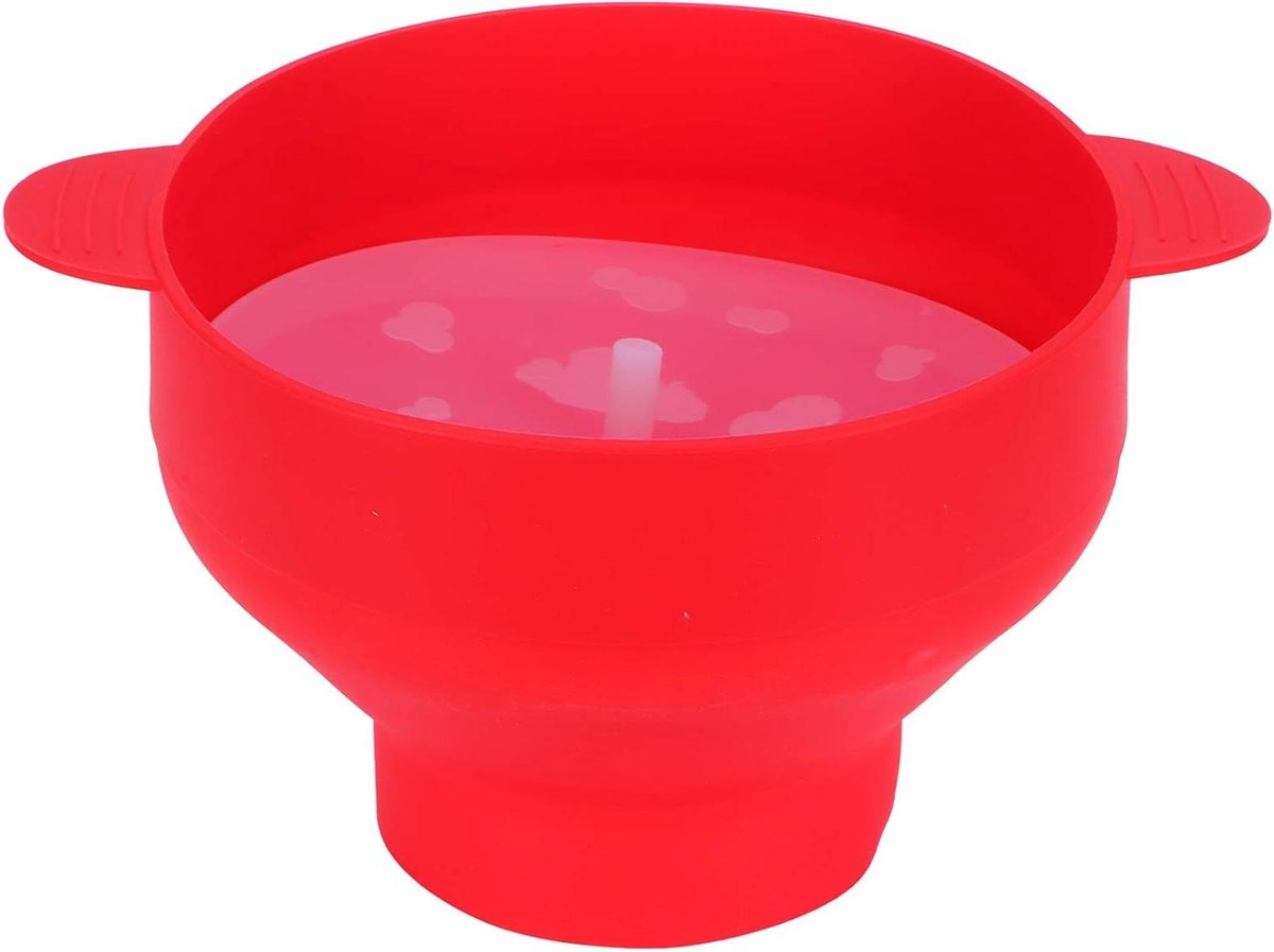 Popcorn Emmer Magnetron Popper Filmavond Thuis Opvouwbaar Ontwerp 26 x 14 cm Rood