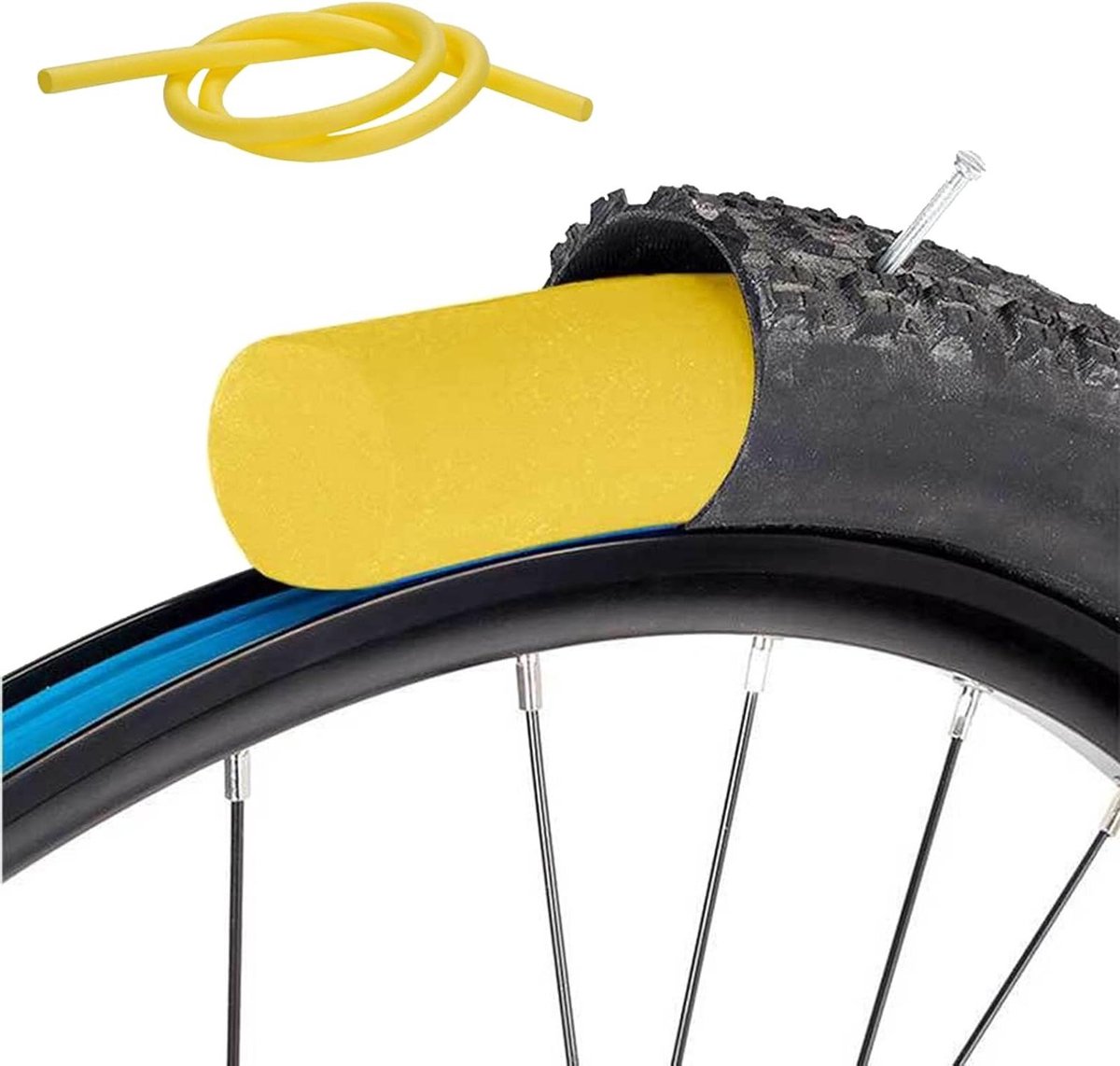 Fiets binnenband - Lekvrije inzetstukken - Veilig fietsen - Schuimrubberen constructie - Diverse maten - Zwart