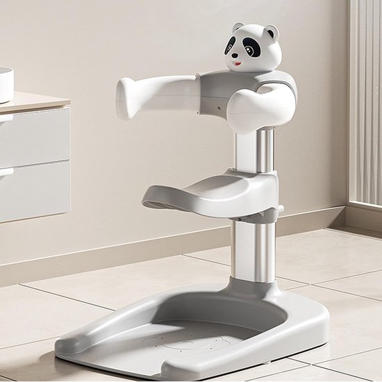 Babydouche standaard - Babybadje houder - Veilig Baden - Opvouwbaar en Antislip - 21 x 355 x 21 cm - Wit — afbeelding 2
