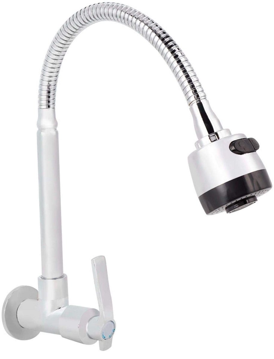 Dailygoods- Kraan 360° Draaibaar - Huishoudelijke Keuken - Muurbevestiging - Koper/Roestvrij Staal - Modern Ontwerp - Eenvoudig te Installeren - Waterkraan