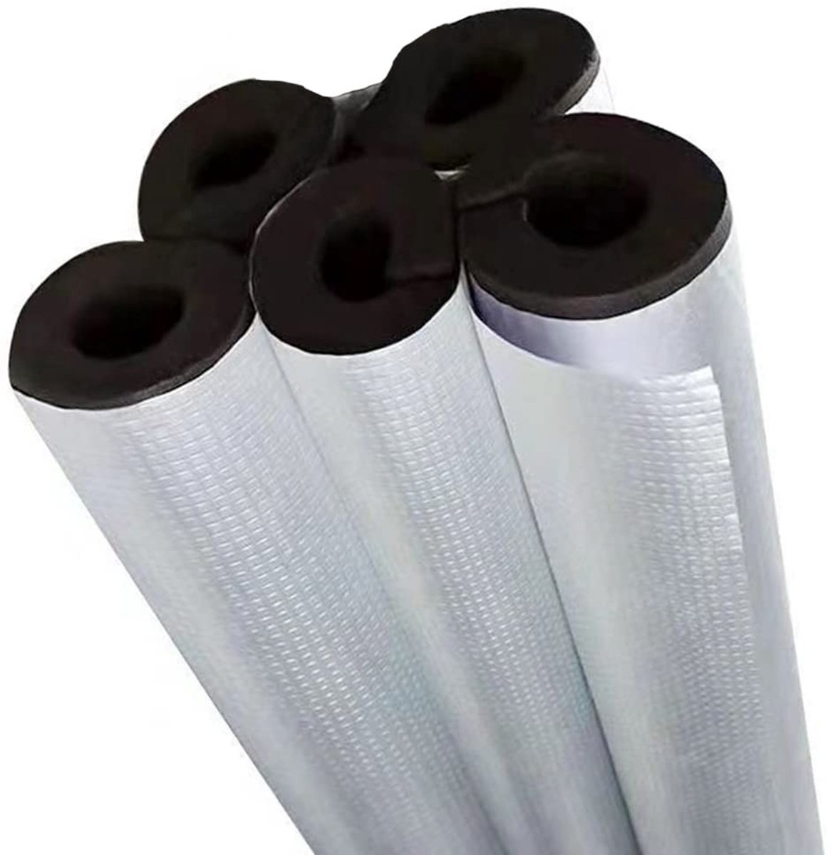 Dailygoods- Isolatieschuim 600 mm - Zelfklevende Buisisolatie - Antivries/Vuurvast Materiaal - Geluidsreductie - 5 Pack - Zacht/Flexibel