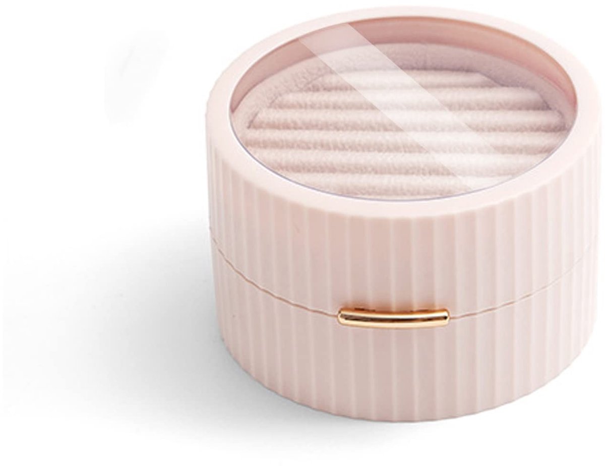 Dailygoods- Sieradenbox Draagbaar - Organizer voor Ringen/Oorbellen/Kettingen - 4 Haken voor Kettingen - Robuust ABS - Gemakkelijk te Openen - Sieraden Organizer