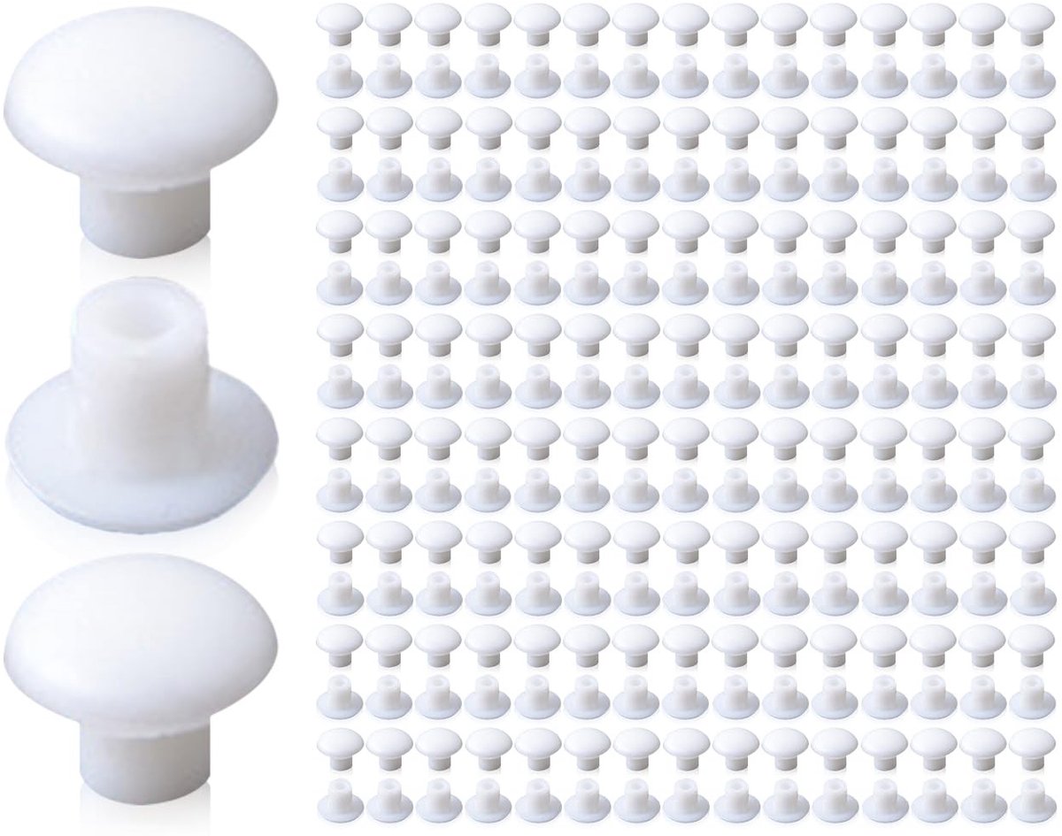 Dailygoods- Gatdoppen 400 Stuks - Ronde Polypropyleen - 5 mm - Voor Boren van Gaten - Voor Schroeven - Voor Meubels - Doppen