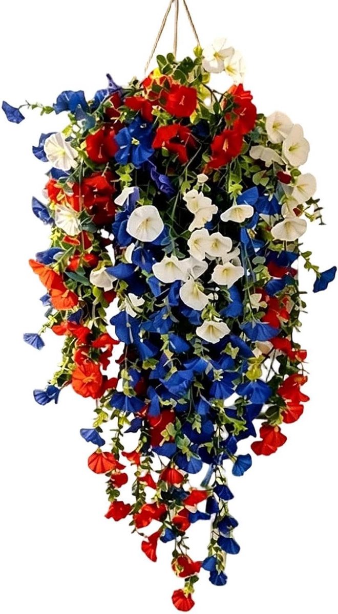 Hangende Kunstbloemen - Decoratieve Bloemen - Buiten Decoratie - Levendige Kleurenmix - 30